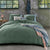 Organic Cotton Basic Green Quilt Cover Set