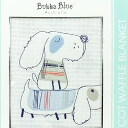 Bubba blue clearance cot waffle blanket