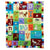 ANIMAL CRACKERS Throw or Cot Quilt (127 x 152cm)