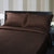 Hotel Quality 375TC Cotton Striped Chocolate Quilt Cover Set