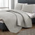 Chic Embossed 3pce Silver Comforter Set