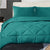 Mink Flannel Bright Teal Comforter Set