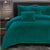 Shaggy Fleece Teal Quilt Cover Set