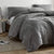 Teddy Fleece Charcoal Quilt Cover Set