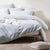 Ellington Soft Blue Quilt Cover Set