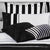 Rezzo Black White European Pillowcase Pair