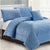Carrington Chambray Blue Quilt Set