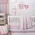 Pink Chevron Cot Quilt (90 x 110cm)