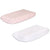 Flora Bassinet 2pk Fitted Sheets Pink & Gold Dots/Solid White